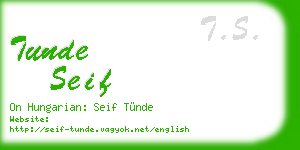 tunde seif business card