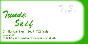 tunde seif business card